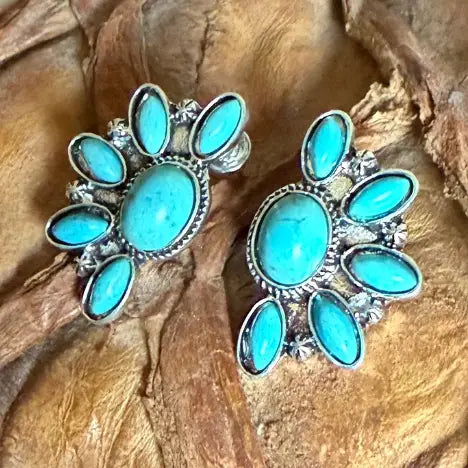 Flower Burst Turquoise Earring