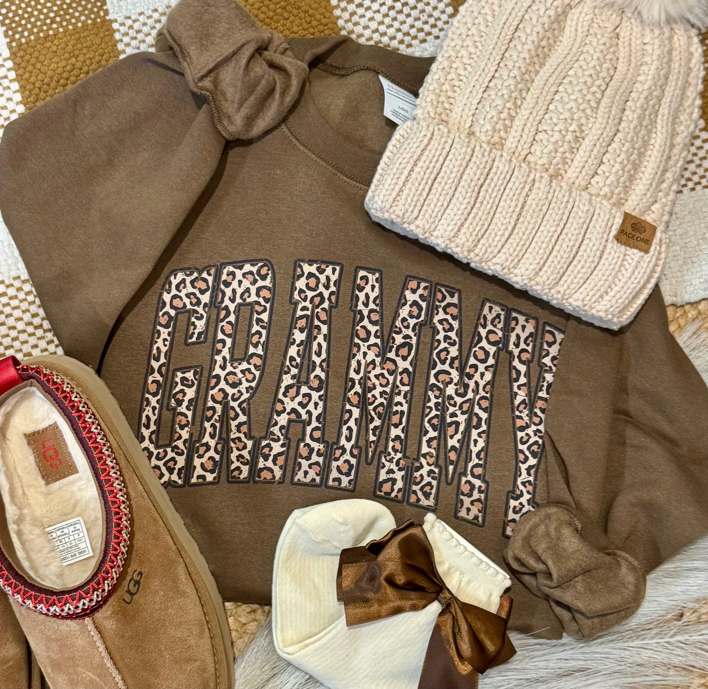 Grammy Leopard Name Sweatshirt