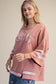 FAITH PATCH FRONT WASHED TERRY PULLOVER