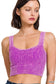 Washed Ribbed Square Neck Crop Tank