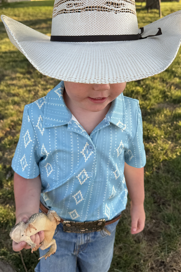 Mini Dusty Blues Polo