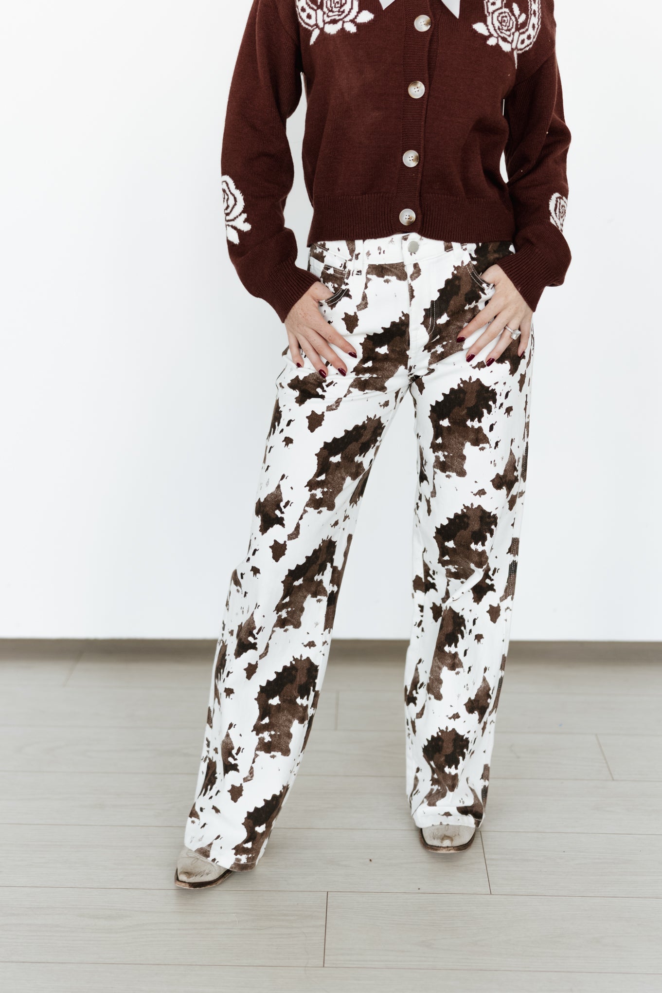 Cow Print Pants