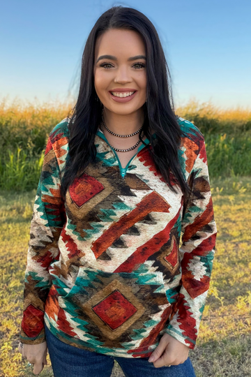 Aztec Sundown Pullover