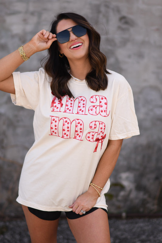Mama Stacked Cherries Tee
