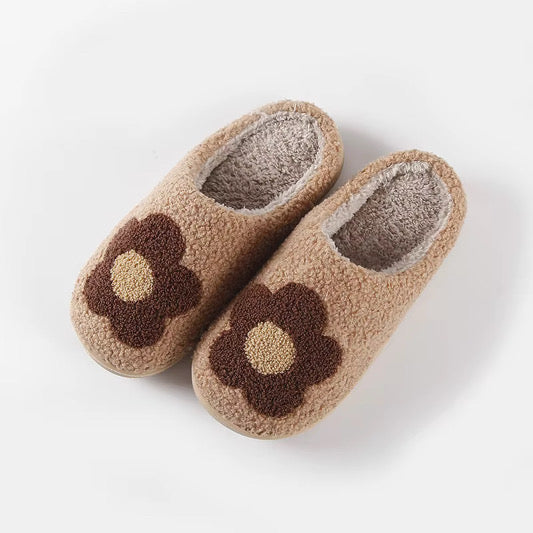 Brown Flower Slipper *PRE ORDER*