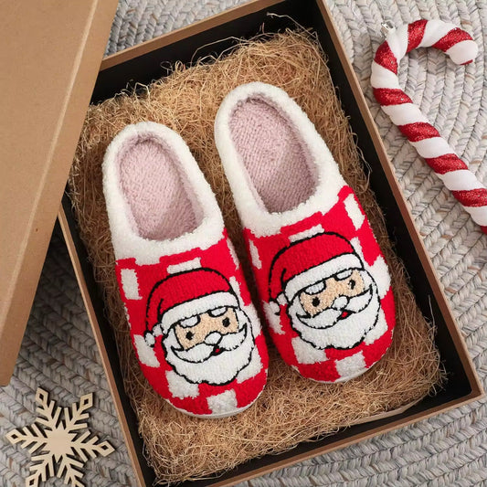 Checkered Santa Slipper *PRE ORDER*
