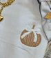 Wicker Pumpkin Bow Embroidered Sweatshirt