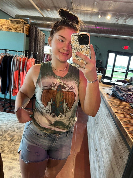 Free Bird Cactus Thunderbird Western Tank