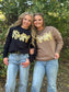 Thankful in Gold Metallic Puff Sweatshirt