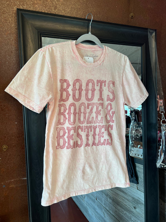 Boots, Booze, & Bestie Graphic Tee