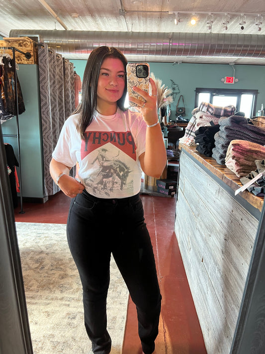 Sophia Black Straight Leg Jeans