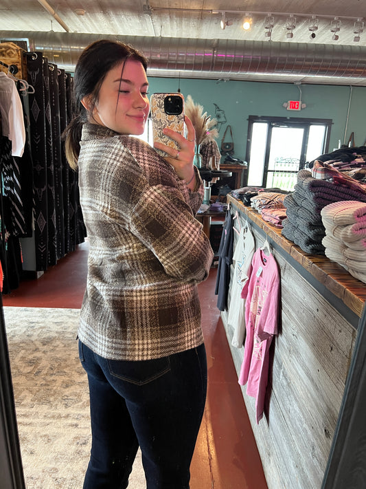 Cocoa Flannel Shacket