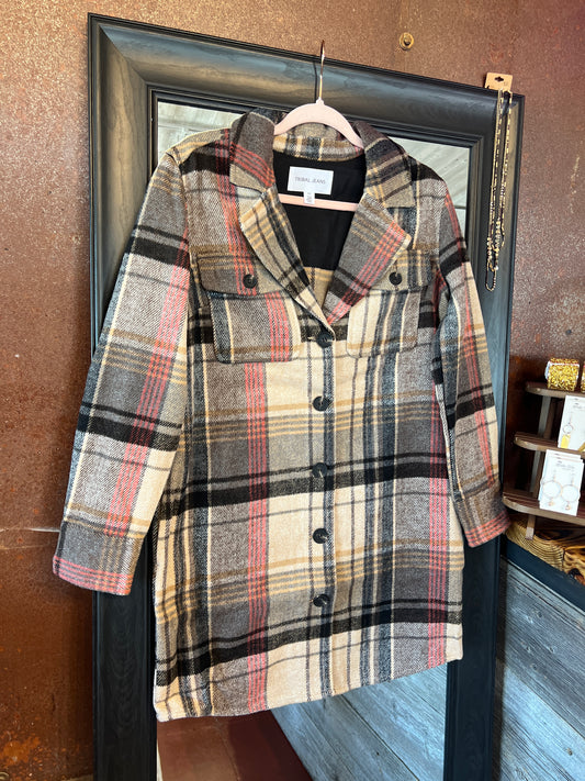 Teakwood Long Shacket