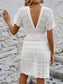 Miss Sparkling Deep v eyelet cover up dress