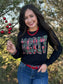 Merry in Red & Green Plaid Tee