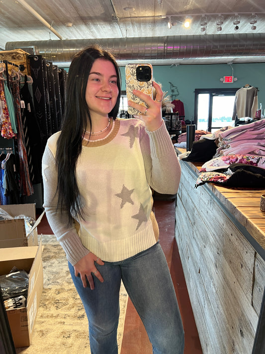 Star Color Block Sweater