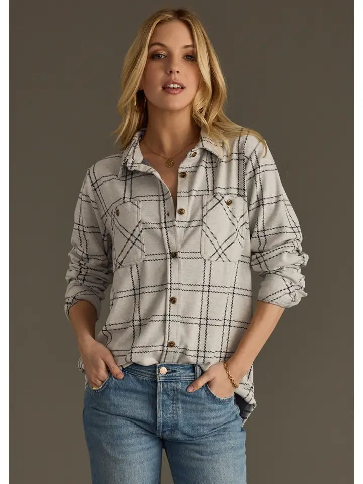 Gray Timber Button Up