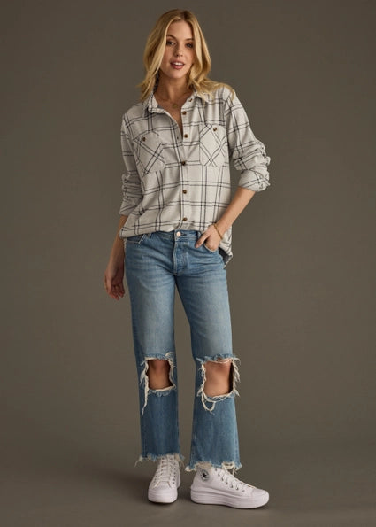 Gray Timber Button Up