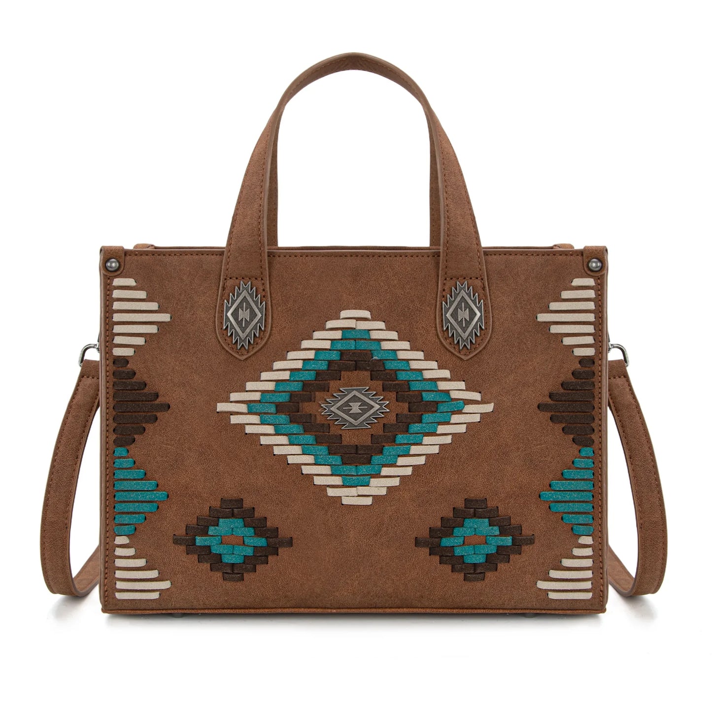 MW Aztec Collection Tote/Crossbody - Brown
