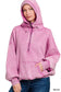 Washed Drawstring Hem Hoodie