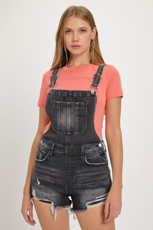 Midnight Rider Overall Shorts