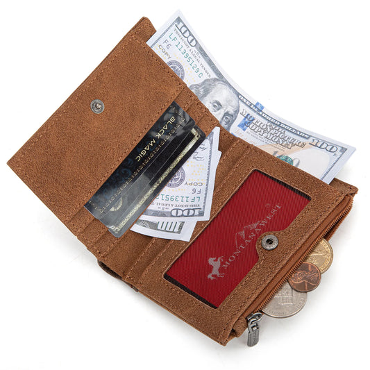 Montana West Embroidered Collection Wallet Brown