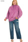 Plus Acid Wash Fleece Half Zip Pullover