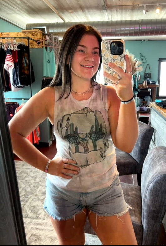 Aces Cactus Skull Tank