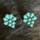 Turquoise Cluster Flower Stud Earring