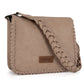 Wrangler Whipstitch Braided Strap Hobo/Crossbody Bag Khaki
