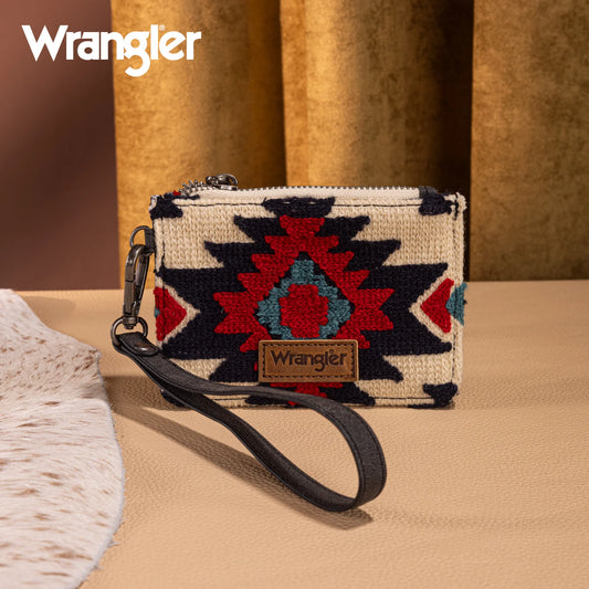 Wrangler Aztec Print Card Wallet -Black