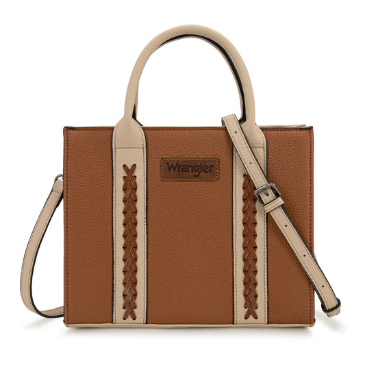 Wrangler Whipstitch Tote/Crossbody - Brown
