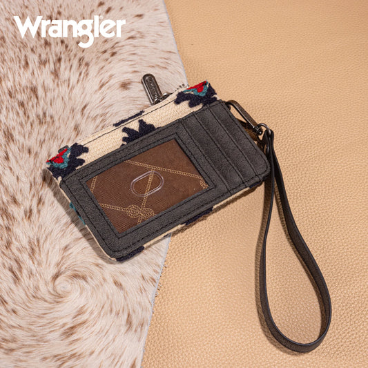 Wrangler Aztec Print Card Wallet -Black