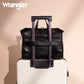 Wrangler Top Handle Carry Satchel/Laptop Bag/Backpack/Crossbody - Black