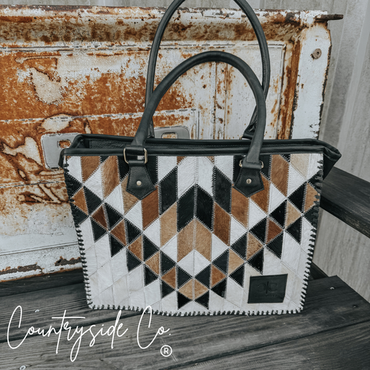 Cora Cowhide Tote, Work Laptop Bag