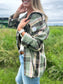 Sage Green Plaid Flannel Shacket