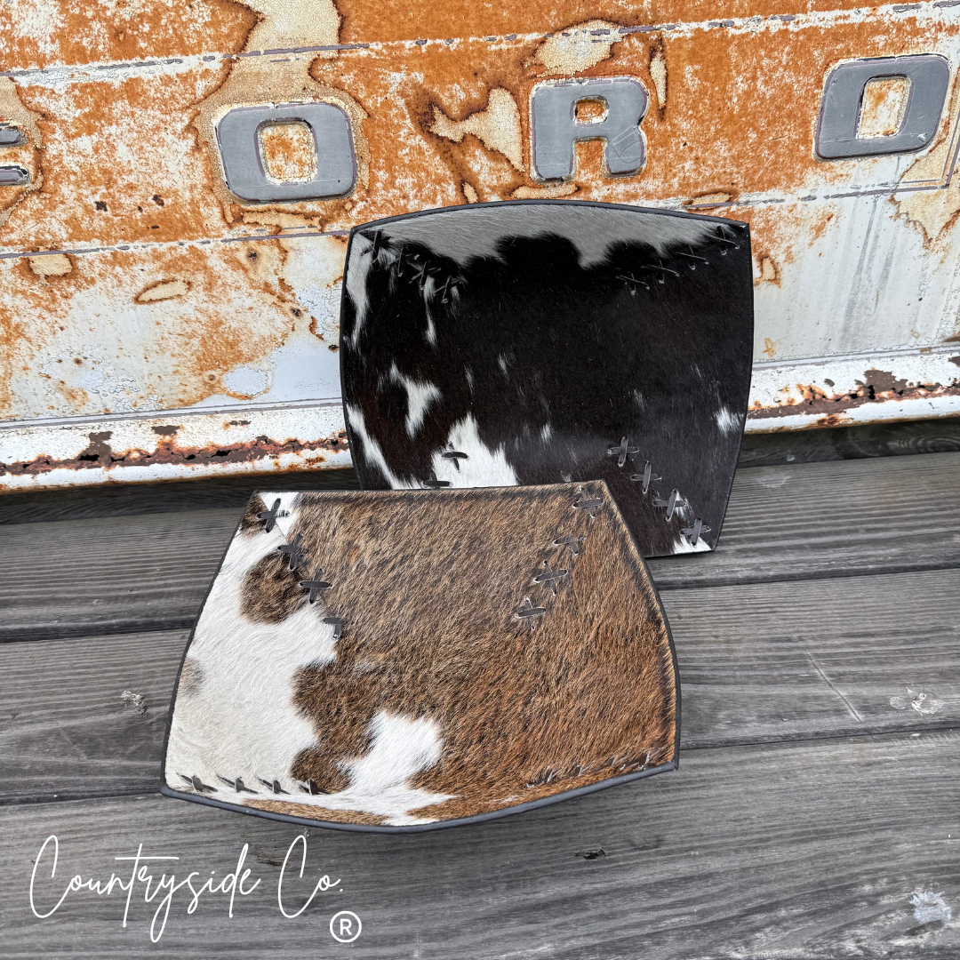 Countryside Co. - Cowhide Large Bowls: Black