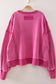 VERY J - NT12764X-PLUS SIZE Vintage Washed Sweatshirt: BLACK / 1XL-2XL-3XL/3-2-1