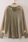 Waffle Knit Pullover Sweater - Sage