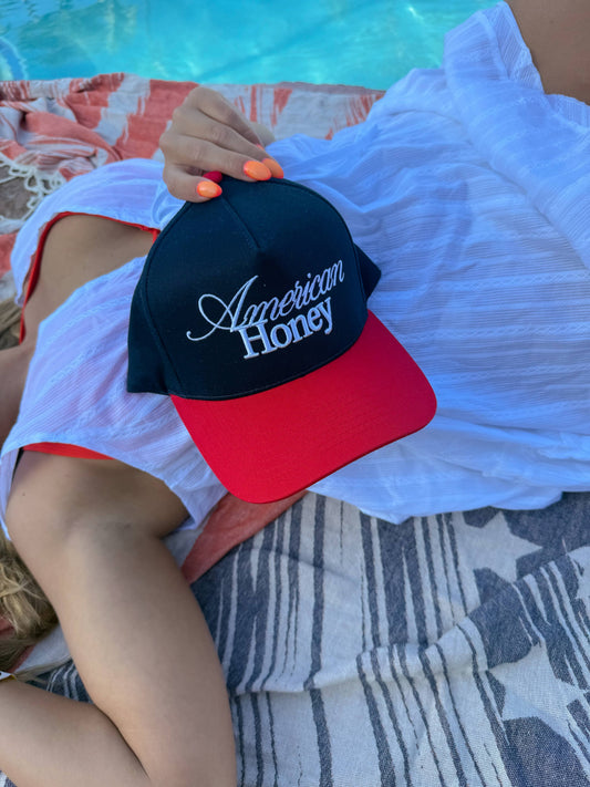 American Honey Puff Embroidered Trucker Hat