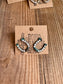 Horseshoe Stud Rhinestone Earrings: CLEAR - AB STONE
