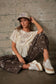 Blue B - 25157P Western Print Cotton Cargo Pants: CHOCOLATE / S-M-L (2-2-2)