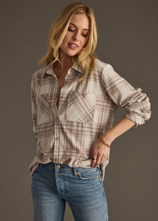 Dusty Rose Button - Up