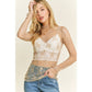 Beige Mesh Lace Top