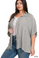 Vanilla Monkey - Plus Rayon Striped Short Sleeve Button Up Shirt: MOCHA / 3-3 (1XL/2XL-2XL/3XL)