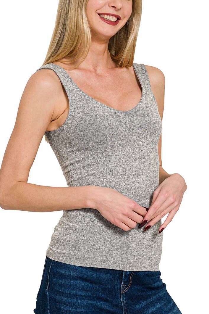 Vanilla Monkey - Seamless Tank Top: WHITE / 3-3 (S/M-L/XL)