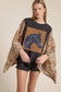 Zutter - Vintage Horse Artwork Graphic Kantha Top: DK BROWN / M
