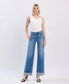 Westbury - High Rise Medium Wash Cuffed Wide Leg