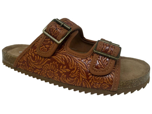 Rustic Tooled Sandals