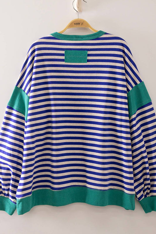 Stripe Royal + Oat